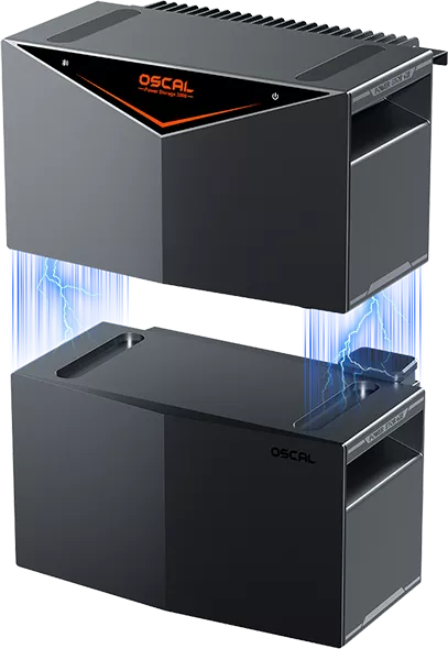 OSCAL 가정용 태양광 배터리 공개, 베란다 전력 저장은 어떻게 할까 2 OSCAL Power Storage 3000 본체와 BP3000 확장 배터리 결합 구조